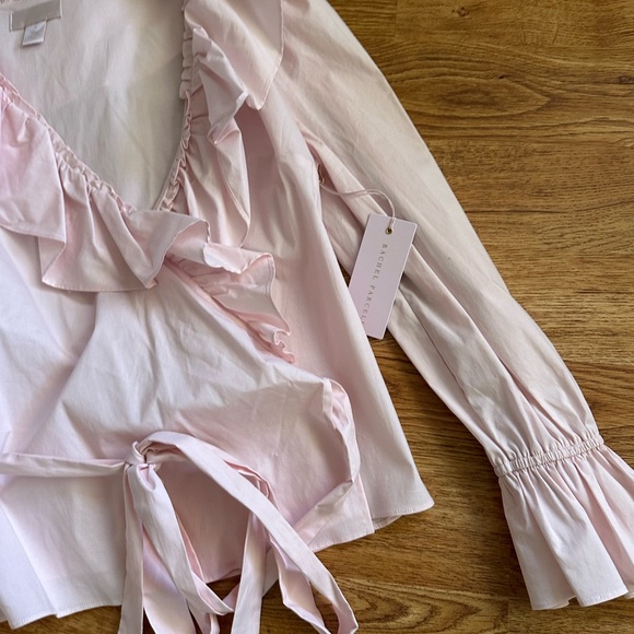 NWT Rachel Parcell Pink Ballerina Wrap Top M - Picture 7 of 13